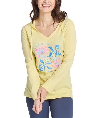 Life Is Good ® Crusher Lite Hooded T-shirt In Black