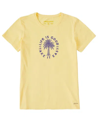 Life Is Good Crusher Lite T-shirt In Yellow