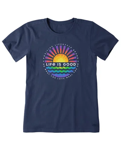 Life Is Good Crusher Lite T-shirt In Blue