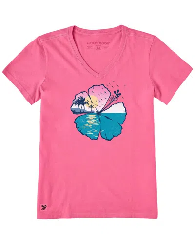 Life Is Good Crusher Lite T-shirt In Pink