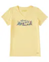 Life Is Good Crusher Lite V-neck T-shirt In Yellow