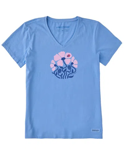 Life Is Good ® Crusher Lite V-neck T-shirt In Blue