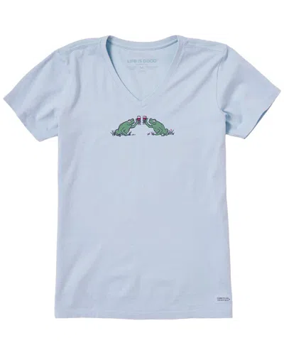 Life Is Good ® Crusher Lite V-neck T-shirt In Blue