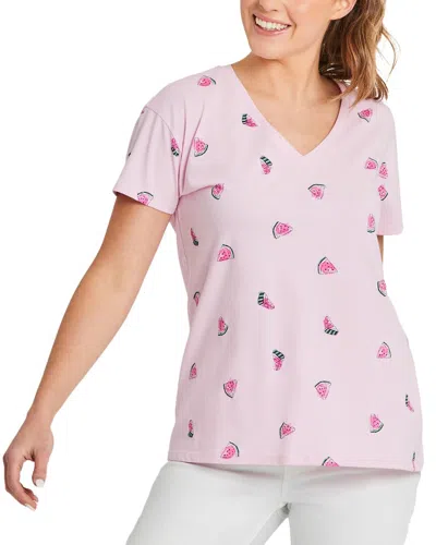 Life Is Good ® Crusher Lite V-neck T-shirt In Pink