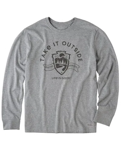 Life Is Good Crusher Shirt In Gray