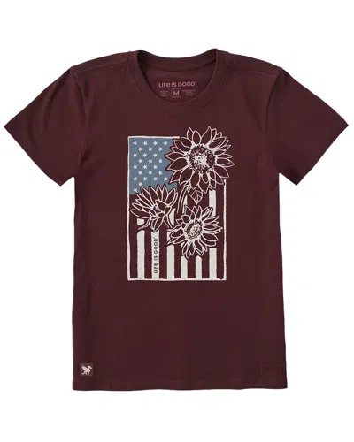 Life Is Good ® Crusher T-shirt In Burgundy