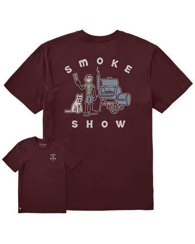 Life Is Good ® Crusher T-shirt In Burgundy
