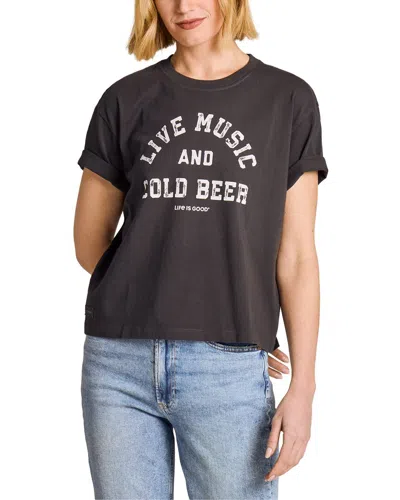 Life Is Good Crusher T-shirt In Black