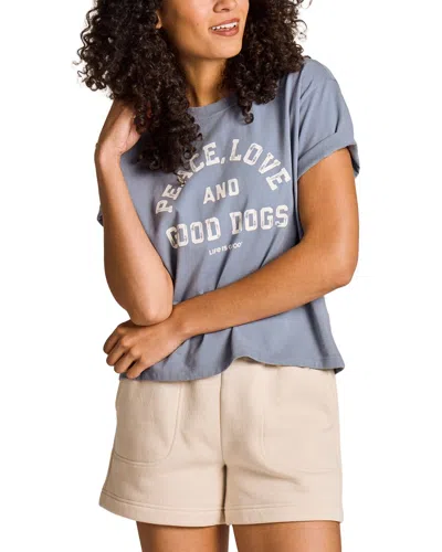 Life Is Good Crusher T-shirt In Blue