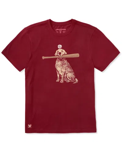 Life Is Good ® Crusher T-shirt In Burgundy