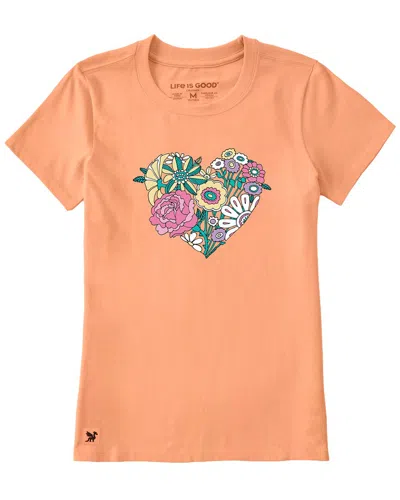 Life Is Good Crusher T-shirt In Orange