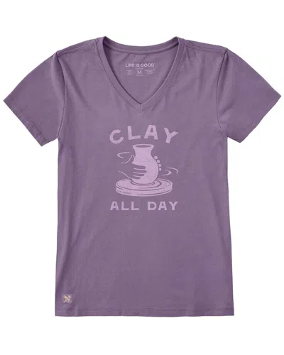 Life Is Good Crusher T-shirt In Purple
