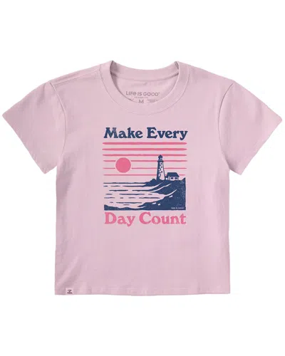 Life Is Good ® Crusher T-shirt In Seashell Pink