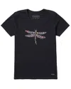 Life Is Good Crusher V-neck T-shirt In Black