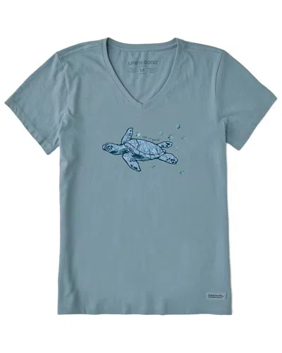 Life Is Good ® Crusher V-neck T-shirt In Blue