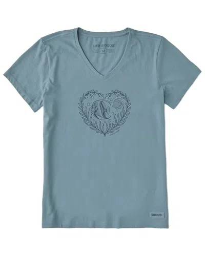 Life Is Good ® Crusher V-neck T-shirt In Blue