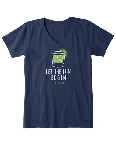 Life Is Good ® Crusher V-neck T-shirt In Blue