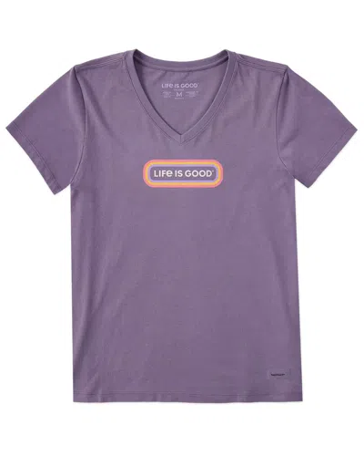 Life Is Good ® Crusher V-neck T-shirt In Purple