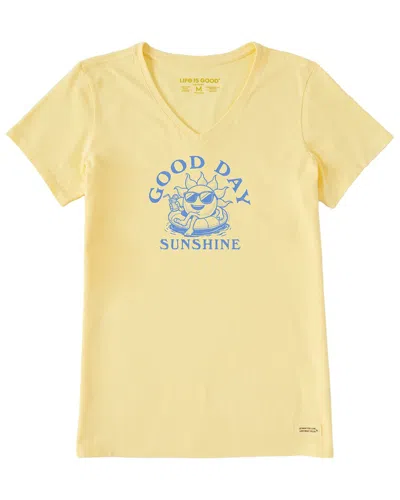 Life Is Good ® Crusher V-neck T-shirt In Yellow