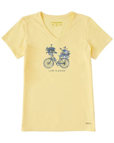 Life Is Good ® Crusher V-neck T-shirt In Yellow