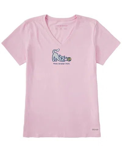 Life Is Good ® Crusher V-neck T-shirt In Pink
