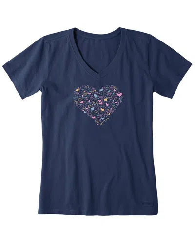 Life Is Good ® Crusher V-neck T-shirt In Blue