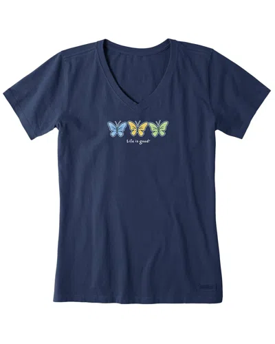 Life Is Good ® Crusher V-neck T-shirt In Blue