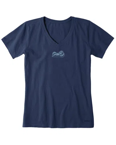 Life Is Good ® Crusher V-neck T-shirt In Blue
