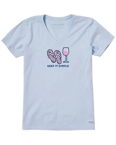Life Is Good ® Crusher V-neck T-shirt In Blue