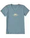 Life Is Good ® Crusher V-neck T-shirt In Blue