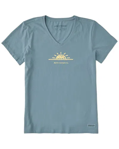 Life Is Good ® Crusher V-neck T-shirt In Blue