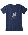 Life Is Good ® Crusher V-neck T-shirt In Blue