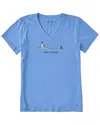 Life Is Good ® Crusher V-neck T-shirt In Blue