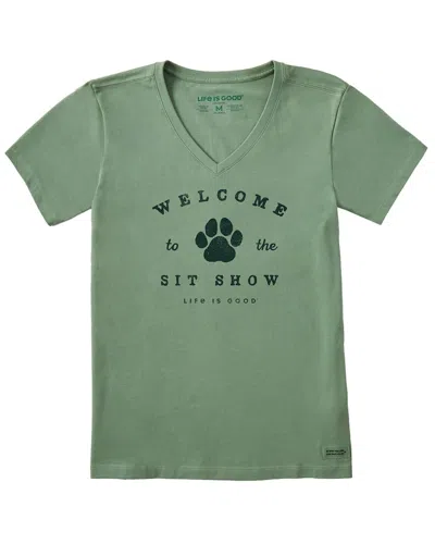 Life Is Good ® Crusher V-neck T-shirt In Green