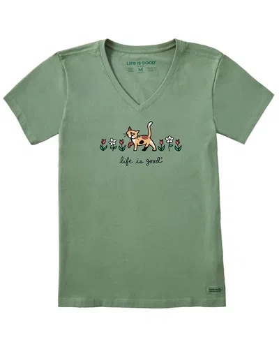 Life Is Good ® Crusher V-neck T-shirt In Green