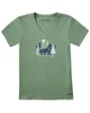 Life Is Good ® Crusher V-neck T-shirt In Green