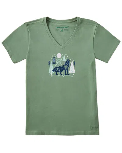 Life Is Good ® Crusher V-neck T-shirt In Green