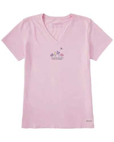 Life Is Good ® Crusher V-neck T-shirt In Pink