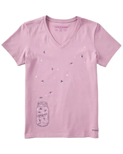 Life Is Good ® Crusher V-neck T-shirt In Purple