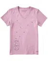Life Is Good Crusher V-neck T-shirt In Purple