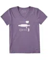 Life Is Good ® Crusher V-neck T-shirt In Purple