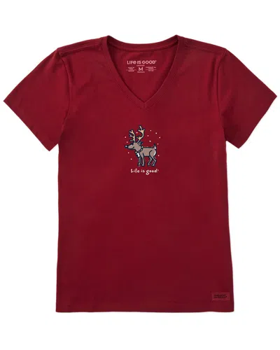 Life Is Good ® Crusher V-neck T-shirt In Red