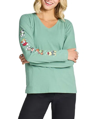 Life Is Good ® Crusher V-neck Shirt In Green
