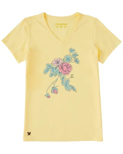 Life Is Good ® Crusher V-neck T-shirt In Yellow