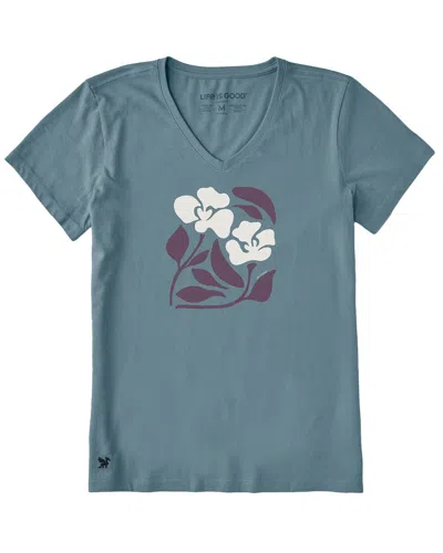 Life Is Good ® Crusher V-neck T-shirt In Blue