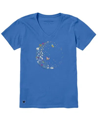 Life Is Good ® Crusher V-neck T-shirt In Blue