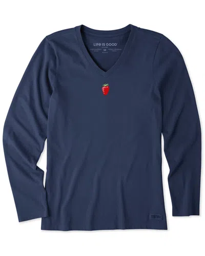 Life Is Good ® Crusher V-neck T-shirt In Blue