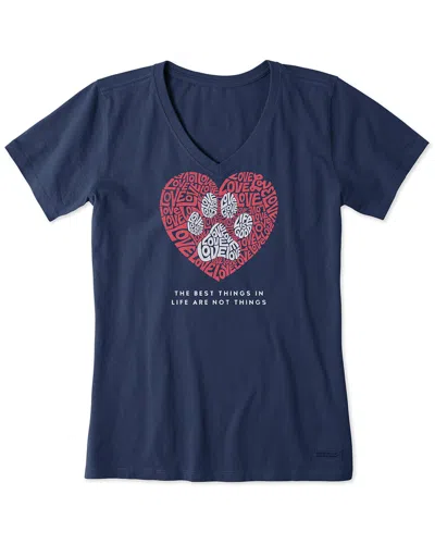 Life Is Good ® Crusher V-neck T-shirt In Blue