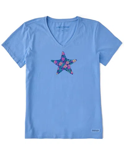Life Is Good ® Crusher V-neck T-shirt In Blue