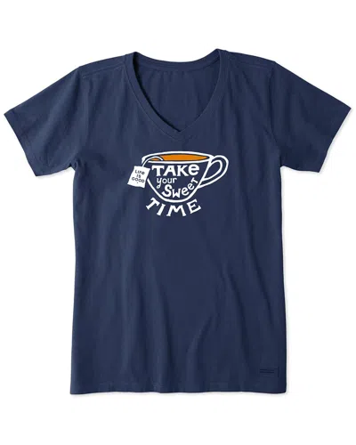 Life Is Good ® Crusher V-neck T-shirt In Blue